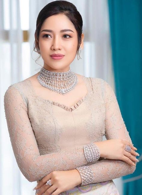 Formal Id Picture, Sequins Top Outfit, Black Dress Outfit Party, Myanmar Outfit, Draping Dress, Thailand Dress, New Years Eve Dress, Pageant Costumes, Myanmar Fashion