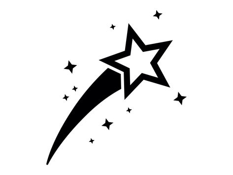 Meteor Tattoo Ideas, Meteor Shower Drawing, Star Vector Design, Shooting Star Clipart, Falling Star, Star Svg, Falling Stars, Star Character, Star Logo