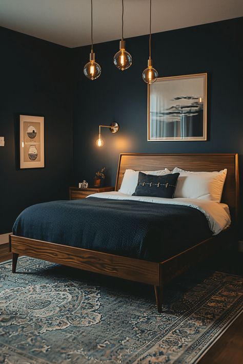 59+ Ways to Style a Chic Mid-Century Modern Bedroom California Modern Bedroom, Modern Bedroom Mood Board, Mid Century Modern Bedroom Colors, Dark Mid Century Modern, Mid Century Style Bedroom, Mid Century Modern Bedroom Design, Organic Modern Bedroom, Small Bedroom Inspiration, Small Room Makeover