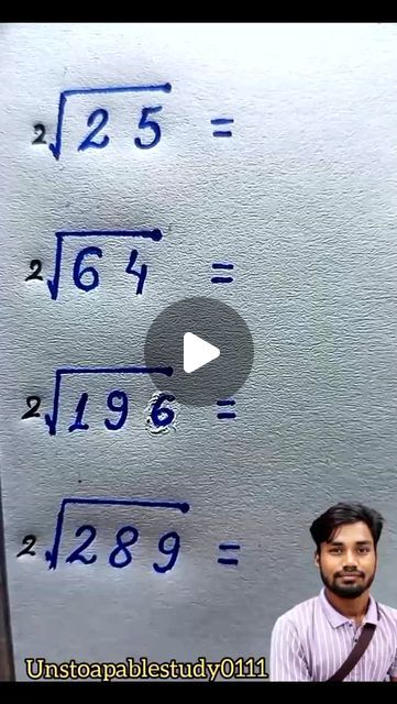 Unstoapable Study on Instagram: "Square Root Trick 🔥#unstoapablestudy0111 #mathtrick #math" Math Magic Tricks, Maths Help, Mental Math Tricks, Number Tricks, Multiplication Tricks, Maths Tricks, Math Made Easy, Math Hacks, Cool Math Tricks