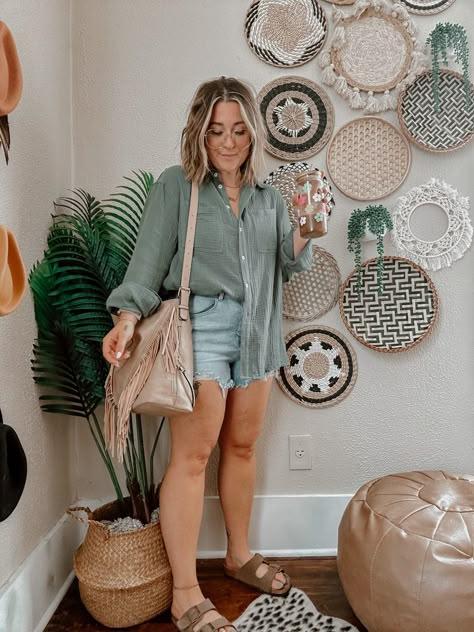 Outfit Ideas For Midsize, Cute Outfit Ideas For Summer, Lazy Summer Outfit, Western Blouses, Basic Summer Outfits, Mom Outfits Spring, Outfit Basic, Outfit Ideas For Summer, Casual Mom Style