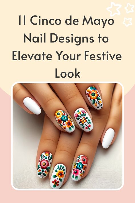 This Cinco de Mayo, let your nails be an extension of the celebration—a vibrant, artistic expression of Mexican culture. 5 De Mayo Nail Ideas, Fiesta Nail Art, Cinco De Mayo Nails Design, Mexican Fiesta Nails, Fiesta Nails Designs, 5 De Mayo Outfit Ideas, Mexican Theme Nails, Cinco De Mayo Nails Ideas, Mexico Nails Designs