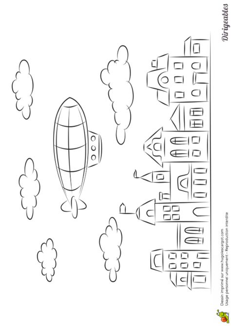 Coloriage dirigeable et ville Word Search Puzzle, Art