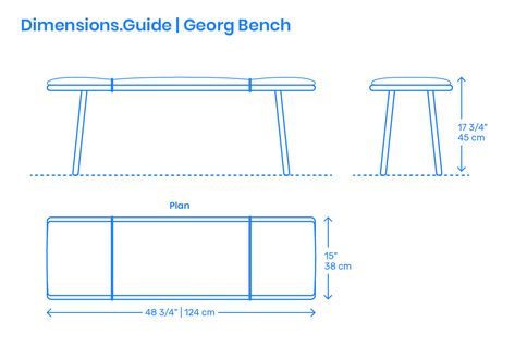 Bench Seat Dimensions, Bench Height Guide, Furniture Measurement, Furniture Drawing, Bench Dimensions, Minimalist Profile, Detail Drawing, Elevation Drawing, Bench Seats