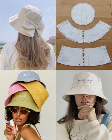 Ideas En Tela Para Vender, Learn Sewing, Pola Topi, Hair Bands Diy, Clothing Pattern Design, Sewing Hats, Sewing Easy Diy, Sewing Courses, Hat Patterns To Sew