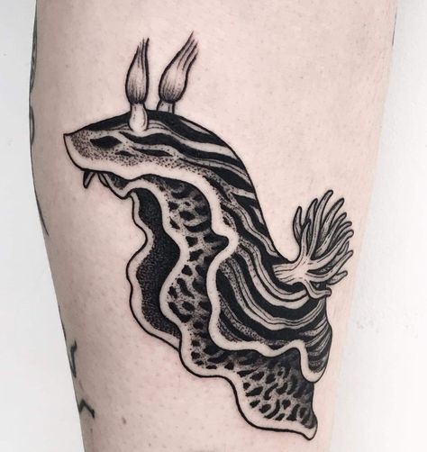 sea slug nudibranch tattoo Tattoo After Care, Plant Tattoos, Squid Tattoo, Shop Tattoo, Funky Tattoos, Sea Tattoo, Tattoo Cover Up, After Care, Mermaid Tattoos