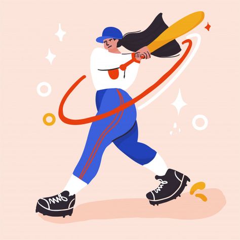 Baseball player better on field. flat il... | Premium Vector #Freepik #vector #design #sport #character #cartoon Thanksgiving Soup, Baseball Illustration, Sports Illustration, Retro Invitation, Red Helmet, Animation Ideas, Adventure Logo, Helmet Logo, Soup Kitchen