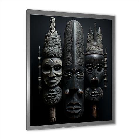 Designart "African Mask" African American Art Framed Wall Art Prints - On Sale - Bed Bath & Beyond - 38940746 African American Wall Art, Acrylic Wall Decor, African Mask, African Masks, African American Art, Acrylic Wall Art, Metal Artwork, Wall Art Living Room, Glass Wall Art