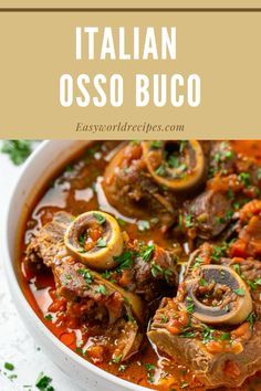 This Osso Buco recipe brings the flavors of Italy to your kitchen with tender, slow-braised veal shanks in a rich tomato and wine sauce. Topped with a fresh gremolata, this dish is perfect for special occasions or a hearty dinner. Pork Osso Bucco Recipe Slow Cooker, Slow Cooker Osso Bucco Recipe, Veal Osso Bucco Recipe Slow Cooker, Osso Bucco Recipe Beef, Best Osso Bucco Recipe, Osso Bucco Recipe Slow Cooker, Veal Osso Bucco Recipe, Oso Bucco Recipe, Osso Bucco Slow Cooker