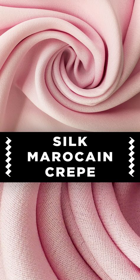 Italian Silk Marocain Crepe in Light Pink Clothing Fabric Patterns, Basic Dress Pattern, Jenis Kain, Fabric Photography, Fibre And Fabric, Fashion Vocabulary, Textile Pattern Design, Bead Embroidery Patterns, Wedding Dress Fabrics