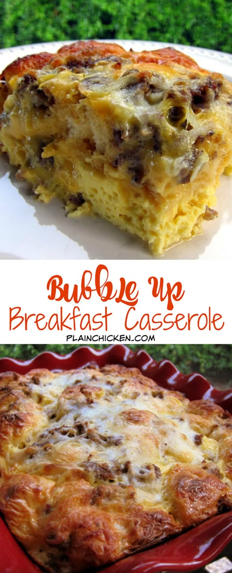 Bubble Up Recipes Breakfast, Breakfast Bubble Up Bake, Breakfast Bubble Bake, Bubble Breakfast Casserole, Breakfast Bubble Up, Bubble Up Breakfast Casserole, Bubble Up Breakfast, Sausage Egg Breakfast Casserole, Breakfast Casserole With Biscuits