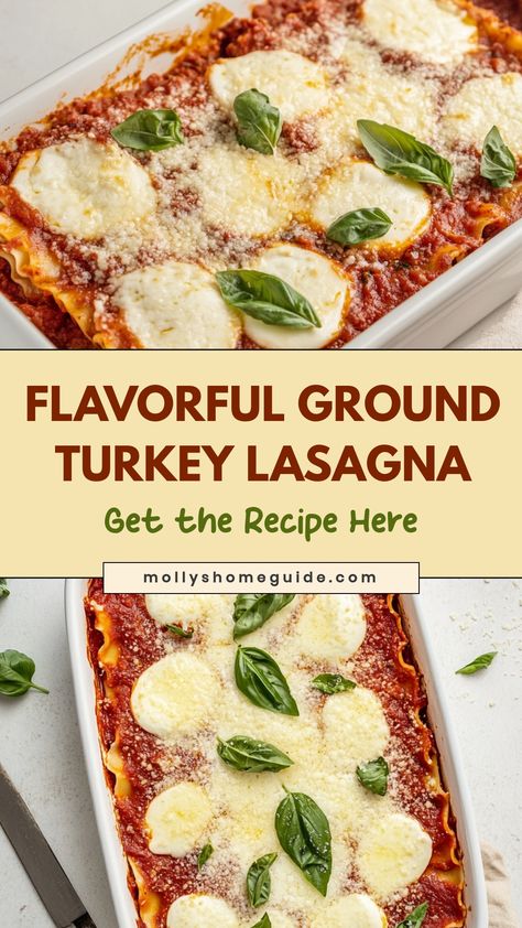 Looking for a healthy twist on a classic recipe? Try this delicious ground turkey lasagna! Packed with lean protein and savory flavors, it's the perfect dish for a cozy night in or family dinner. With layers of noodles, cheese, and flavorful tomato sauce, this easy-to-make lasagna is sure to be a hit with everyone at the table. Whether you're a seasoned chef or just starting out in the kitchen, this recipe is simple to follow and yields impressive results every time. Lasagna With Ground Turkey, Ground Turkey Lasagna Recipe, Turkey Lasagna Recipe, Ground Turkey Lasagna, Turkey Sausage Recipes, Turkey Lasagna, Healthy Ground Turkey, Easy Lasagna Recipe, Fat Bomb