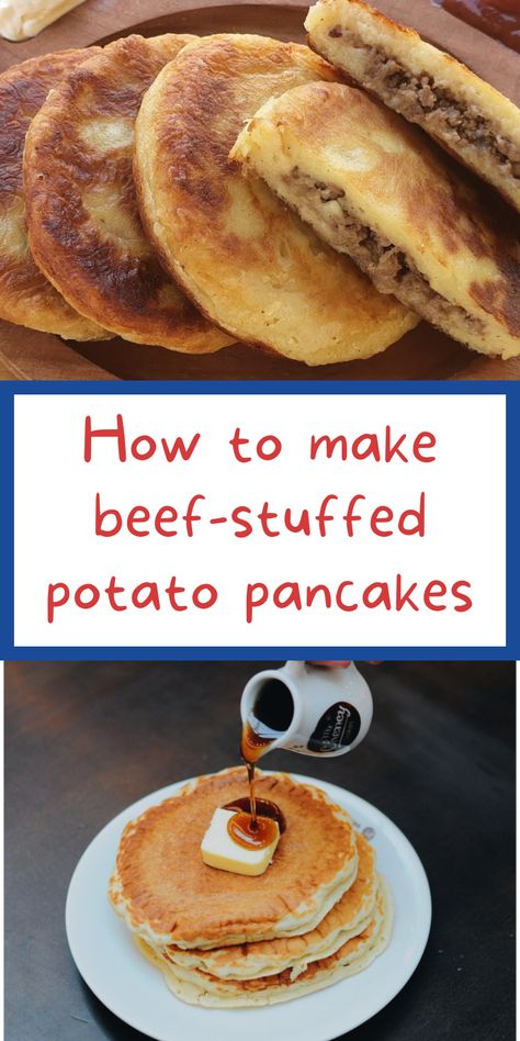 Pancake Shapes, Strawberry Kitchen, Beef And Potatoes, Potato Pancakes, Best Comfort Food, Cooking Pan, Sliced Potatoes, Onion Powder, Recipe Of The Day