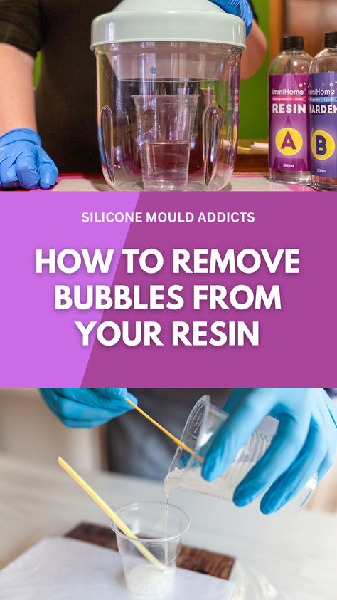 How to Easily Remove Bubbles from Resin Resin Bubble, Pop Bubble, Resin Casting, Resin Diy, Resin Crafts, Resin Art, Epoxy Resin, Handmade Crafts, Silicone Molds