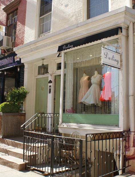 Boutique called Darling NYC in the West Village Small Town Boutique, Nyc Boutiques, Village Shop, Just A Small Town Girl, Small Town Life, Boutique Decor, Small Town Girl, Shop Fronts, Nyc Shopping