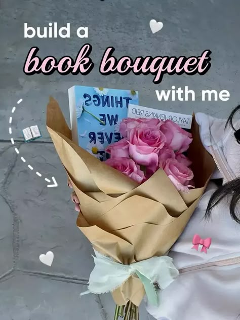 Book Bouquet Tutorial, Book Bouquet Gift Tutorial, How To Make A Book Bouquet, Book Bouquet Diy, Book Bouquet Gift, Book Flower Bouquet, How To Make Notebooks, Book Gift Basket, Book Bouquet