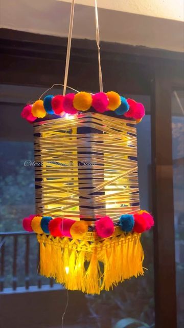 Hanging Light Diy, Aakash Kandil, Diy Diwali Lanterns, Diwali Decoration Lights, Board Lamp, Diy Hanging Light, Lantern Making, Diwali Lantern, Diwali Crafts