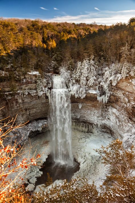 Tennessee Winter, Fall Creek Falls, Tennessee Waterfalls, Tennessee State Parks, Fall Creek, Largest Waterfall, Falls Creek, Adventure Of The Seas, Rock Face