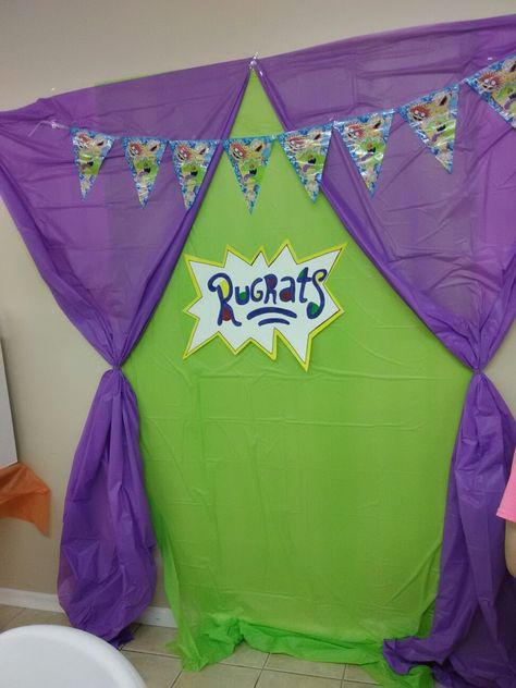 Rugrats Birthday Party Decorations Reptar Birthday Party, Rugrats Birthday Party Ideas, Rugrats Centerpiece Ideas, Rug Rats Baby Shower, Rugrats Birthday Party Decorations, Rugrats 1st Birthday Party Theme, Rugrats Party Decorations, Rugrats First Birthday Party, Rugrats Birthday Party