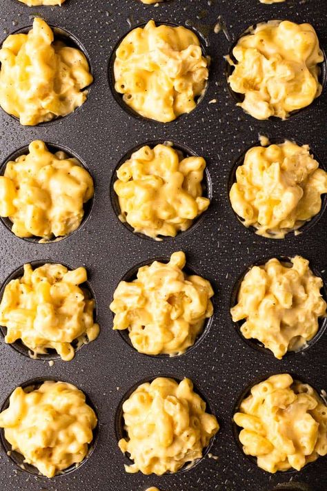 Mac N Cheese Cupcakes, Mac N Cheese Bites Recipe, Baked Mac And Cheese Bites, Mac And Cheese Cupcakes, Easy Baked Mac And Cheese, Mac N Cheese Cups, Mac And Cheese Muffins, Mac N Cheese Bites, Homemade French Onion Dip