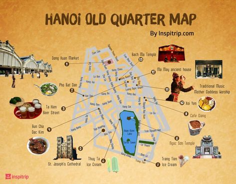 13 Must See Tourist Spots In Hanoi’s Old Quarter For Filipino First Timers Hanoi Map, Hanoi Travel, Vietnam Vacation, Vietnam Map, Vietnam Trip, Hanoi Old Quarter, Vietnam Itinerary, Vietnam Hanoi, Vietnam Voyage