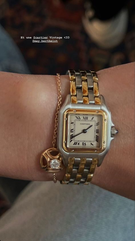 Cartier Women Watches, Accessories Old Money, Old Money Accessories, Fashion Classy Outfits, Cartier Panthere Watch, Women Gold Watch, Panthere Watch, Gold Watch Vintage, Vintage Saat