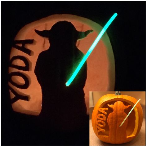 Star Wars Pumpkin Carving, Darth Vader Pumpkin, Halloween Pumpkin Templates, Yoda Lightsaber, Fun Halloween Party Games, Halloween Pumpkin Carving Stencils, Halloween Costumes To Make, Pumkin Carving, Pumpkin Carving Contest