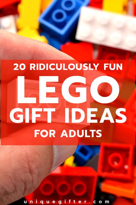 20 Ridiculously Fun Lego Gifts for Adults | Excellent Birthday Presents | Gift for my Boyfriend | Anniversary Gift Idea | Gift Giving Tips for Men | Gifts for Women | Christmas Present Ideas Unique Lego Gifts, Gifts For Lego Lovers Adults, Lego Present Ideas, Lego Teacher Gifts, Lego Couple Gift, Lego Boyfriend Gift Ideas, Diy Lego Gift Ideas, Fun Surprises For Boyfriend, Lego Crafts For Adults