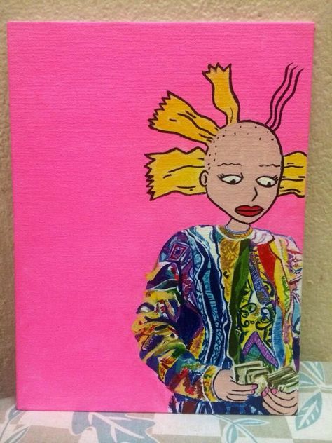 biggie cynthia Cynthia Rugrats, Cuadros Diy, 90s Cartoon, Pinturas Disney, Paint And Sip, Dope Art, Painting Inspiration, Aesthetic Art, Painting & Drawing