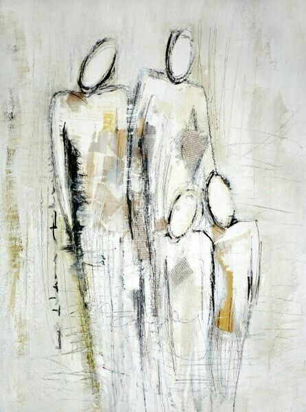 Abstract Figure Art, Family Painting, Soyut Sanat Tabloları, Arte Inspo, Art Abstrait, Figurative Art, Figure Painting, Portrait Art, Abstract Art Painting