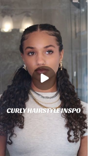 Ashlee West 🥥 on Instagram: "Love this style to keep in for the week" Sporty Hairstyles, Hairdos For Curly Hair, Curly Hair Styles, Hair Styles, Hair, Instagram