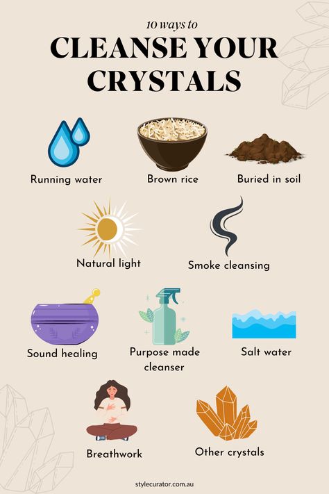 Recharge Crystals, Witchy Rituals, How To Clean Stone, Cleanse Crystals, Style Curator, Smudging Crystals, Best Healing Crystals, Crystal Healing Chart, Set Your Intentions