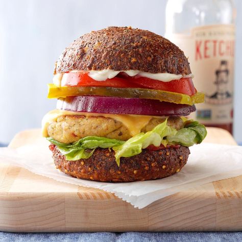 Chickpea Burger, Garbanzo Bean, Bean Burgers, Burger Toppings, Cast Iron Recipes, Bean Burger, Garbanzo Beans, Good Burger, Veggie Burger