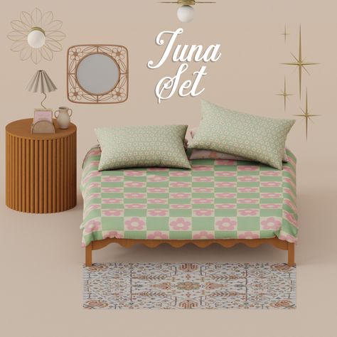 Sim4 Cc, Sims 4 Beds, Mid Century Bed, Sims 4 Bedroom, Sims 4 Clutter, Free Sims 4, Sims 4 Mm Cc, Casas The Sims 4, Sims 4 Cc Furniture