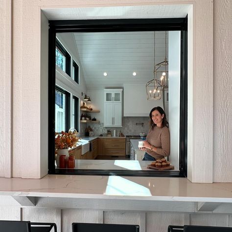 These stunning Pella sliding doors and the pass-through window were a must have for us when building our home! They bring elegance and functionality together, connecting our indoor and outdoor spaces. Create your own seamless flow with Pella and transform your space into the perfect gathering place! Find your local Pella showroom to create your ideal design! #pellawindows #pellainspired  #indooroutdoorliving #homedesign #homeentertaining #slidingdoorsystem #sliderwindows #passthroughwindow #m... Slide Window, Pass Through Window, Pella Windows, Pocket Window, Sliding Door Systems, Gathering Place, Family Lifestyle, Back Patio, Indoor Outdoor Living