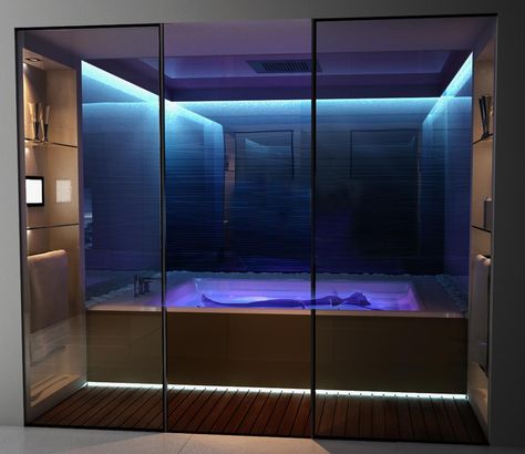 Spa Bathroom Design Ideas, Dream House Bathroom, Mural Backdrop, Galaxy Mural, Stars Ceiling, Float Room, Spa Bathroom Design, Blue Universe, Float Spa