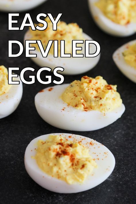 Hours Devours, Easy Deviled Eggs Recipe, Simple Deviled Eggs Recipe, Easy Deviled Eggs, Deviled Eggs Recipe Easy, Devilled Eggs Recipe Best, Deviled Eggs Recipe Classic, Devilled Eggs, Best Deviled Eggs