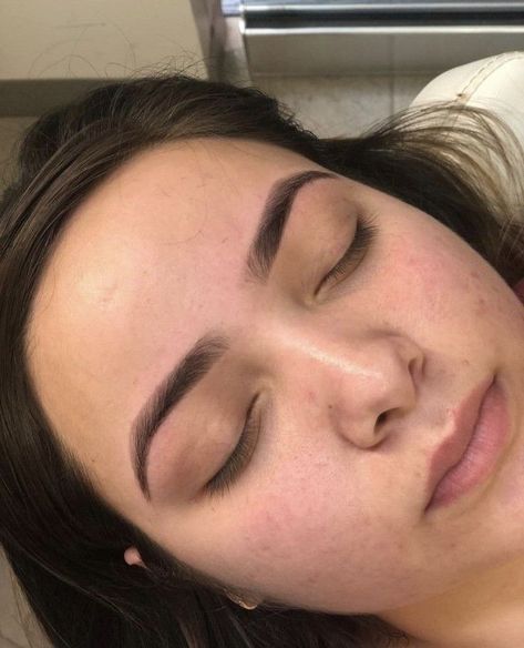 Eyebrows Getting Done, Eyebrow Hybrid Tint, Dark Brown Microbladed Eyebrows, Natural Tinted Eyebrows, Medium Arch Eyebrows, Waxed Brows, Medium Eyebrows, Getting Eyebrows Done, Dark Brown Eyebrows