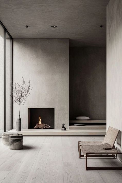 Embrace Simplicity with Minimalist Home Decor Ideas 🏡✨ Create a serene and clutter-free home with minimalist decor. Focus on clean lines, neutral colors, and functional pieces to achieve a modern and peaceful living space. 🌿🛋️ #MinimalistDecor #HomeDesign #SimpleLiving #InteriorInspo Fortress Interior, Minimal Modern Interior Design, Minimalism Home Interior, Minimal House Interior, Modern Minimal Living Room, Modern Minimal House, Minimal Living Room Decor, Concrete Interior Design, Modern Minimalist Interior Design