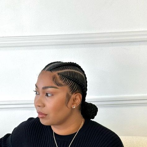 4 Straight Backs, 4 Feed In Braids Hairstyles With Bun, 4 Stitch Braids In A Bun, Four Stitch Braids, 2 Stitch Braids, Stitch Braids Into Bun, 4 Cornrows Braids, 4 Stitch Braids, 6 Stitch Braids