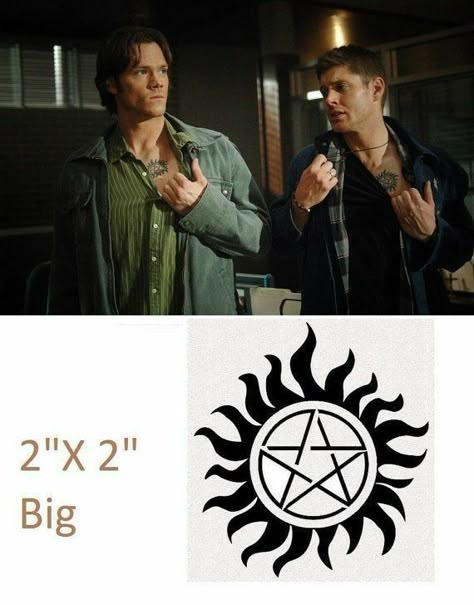 Sam And Dean Tattoo, Dean Tattoo, Tattoo Protection, Supernatural Sam And Dean, Anti Possession Tattoo, Protection Tattoo, Tattoo Uk, Supernatural Tattoo, Sam And Dean