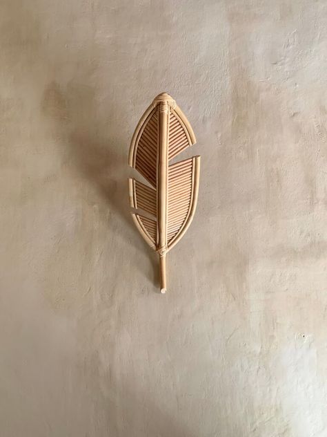 Atelier Vime | The Leaf wall light, Atelier Vime Editions Modern Wall Scones, Bracket Lights, Wall Scones, High End Lighting, Rattan Mirror, Lighting Concepts, Bamboo Wall, Leaf Wall, Modern Wall Sconces