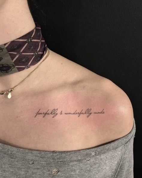 Simple Quote Tattoos, Collar Bone Tattoo Quotes, Arabic Tattoo Quotes For Women, Verse Tattoos, Bone Tattoo, Shape Tattoo, 4 Tattoo, Omerta Tattoo, Tattoo Quotes For Women