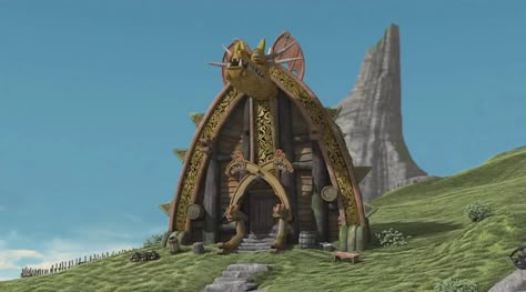 The Haddock house #httyd Httyd Berk Houses, Httyd Minecraft Builds, Httyd Scenery, Httyd House, Httyd Background, Dragons Edge, Hd Landscape, Dragons Riders Of Berk, Httyd Hiccup