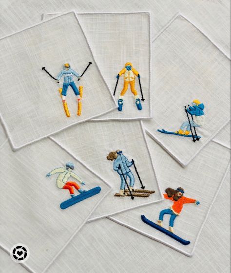 Perfect hostess gift for your next ski trip ⛷️ Follow my shop @LeMercier on the @shop.LTK app to shop this post and get my exclusive app-only content! #liketkit #LTKunder50 #LTKhome @shop.ltk https://liketk.it/3ZzV5 Christmas Linen Napkins, Napkins Wedding Table, Embroidered Cocktail Napkins, Funny Coaster, Valentines Coasters, Funny Coasters, Linen Dinner Napkins, Linen Cocktail Napkins, Cocktail Napkin