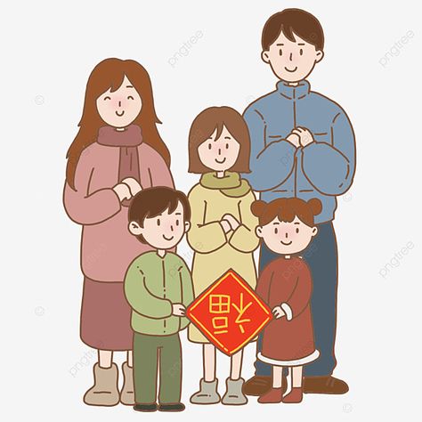 hand drawn family,hand-painted child adult,new years greetings illustration,blessed,drawn,illustration,download,2019,new year illustration,hand-painted new year,a family of five,family clipart,drawn clipart,a clipart,new clipart,download clipart,blessed clipart,five clipart