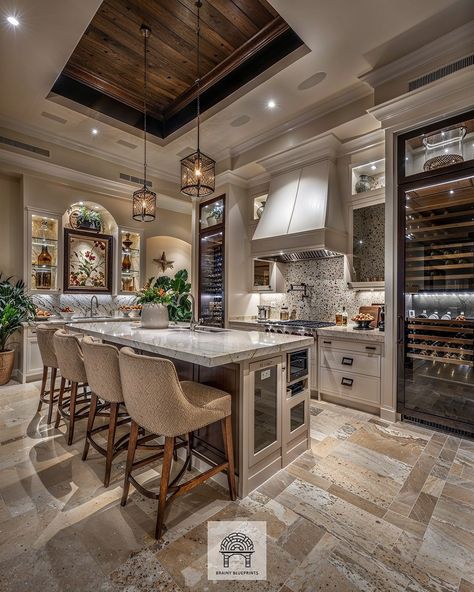 Italian House Interior, Mansion Kitchen, Luxury Mansions Interior, Indoor Outdoor Kitchen, Outdoor Kitchen Bars, Kitchens Luxury, Dream Kitchens Design, Dream Life House, Kitchen Backsplash Designs