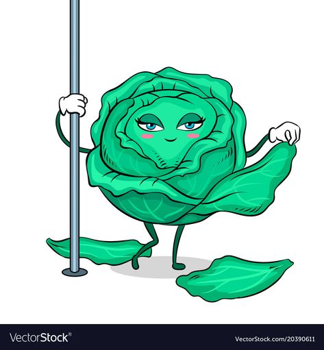 Cabbage Cartoon, Food Character, Pop Art Vector, Retro Vector Illustration, Art Vector Illustration, Pop Art Retro, Cartoon Food, Club Dance, Retro Vector