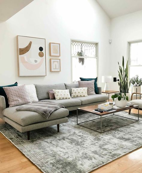 Sofa Apartment, Modern Sectional Sofas, Mid Century Modern Sectional Sofa, Mid Century Modern Sectional, Spacious Sofa, Condo Living Room, Article Furniture, Gorgeous Sofas, Sofas For Small Spaces