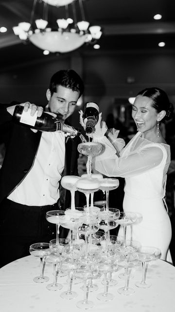 Classy Timeless Wedding, Reception Pics, Emily Robinson, Champagne Tower Wedding, Wedding Couple Photos, Champagne Tower, Wedding Pic, European Wedding, Wedding Portfolio